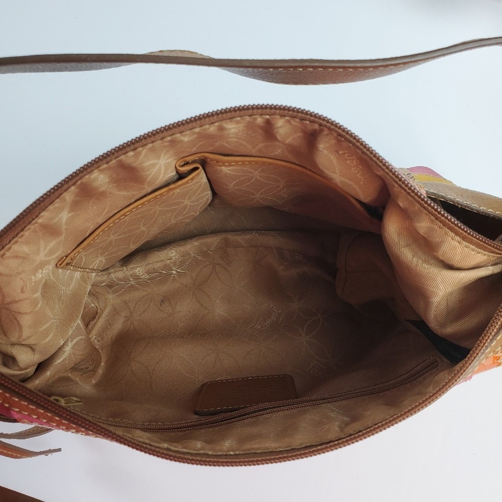 Fossil Patchwork Leather/Suede Bag. - image 6